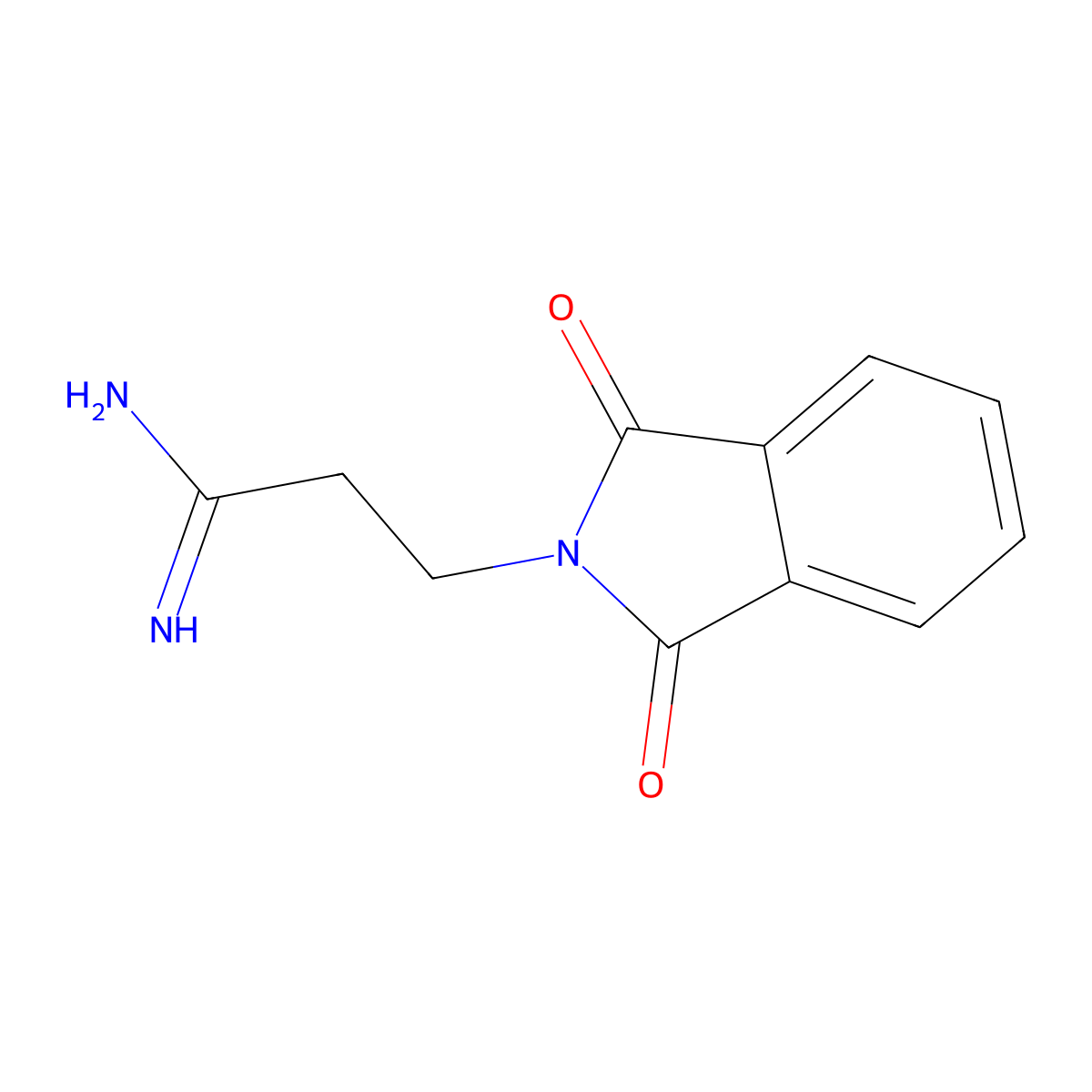 3-(1,3-Dioxoisoindolin-2-yl)propanimidamide molecular structure, CAS 41648-83-3