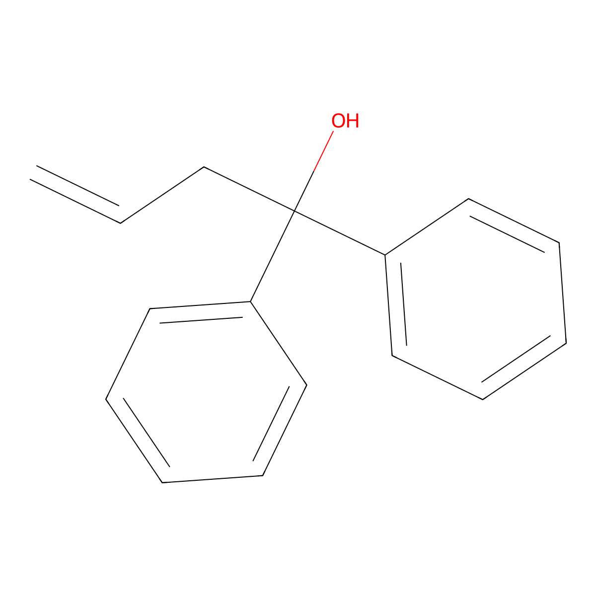 1,1-Diphenyl-3-buten-1-ol molecular structure, CAS 4165-79-1