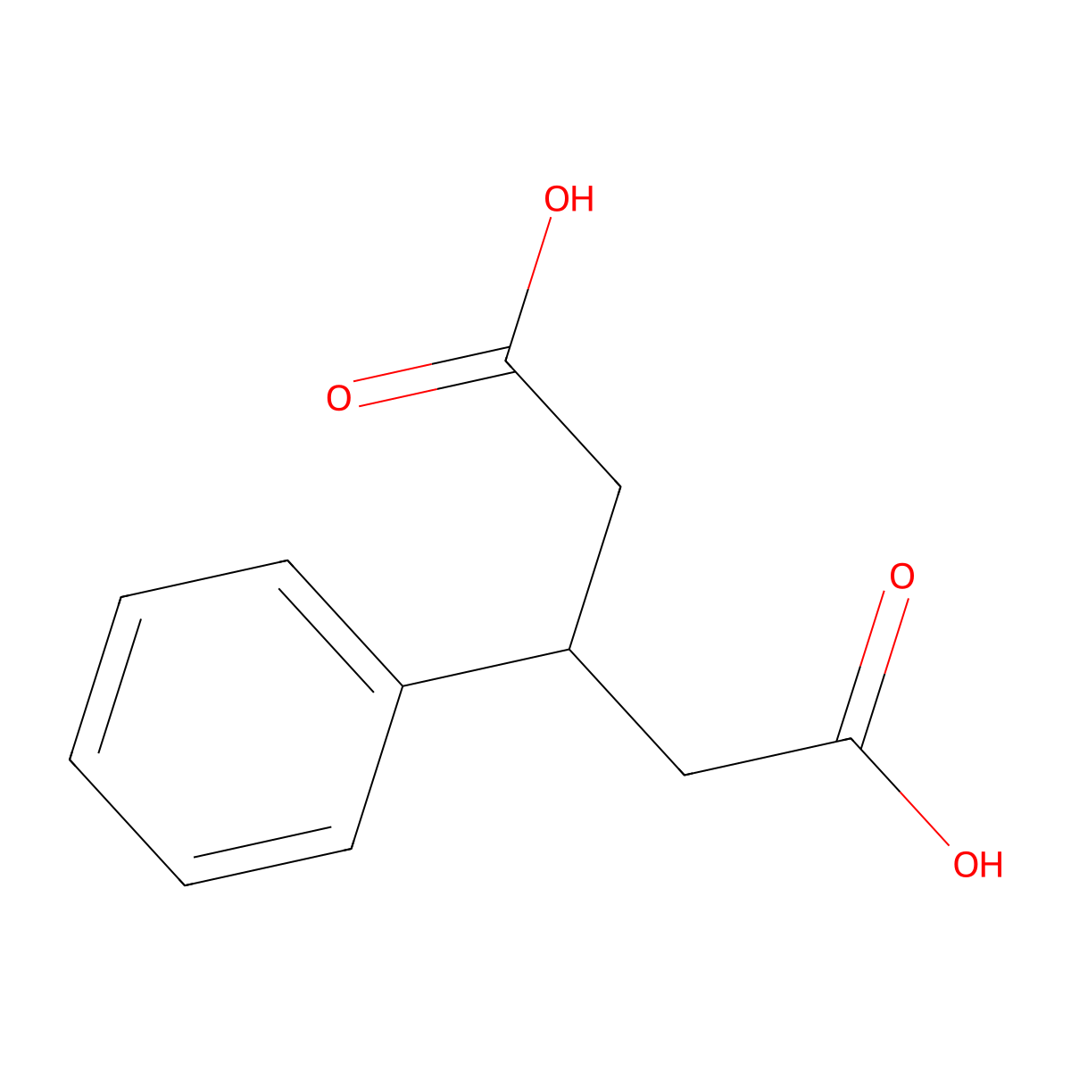 3-Phenylglutaric acid molecular structure, CAS 4165-96-2