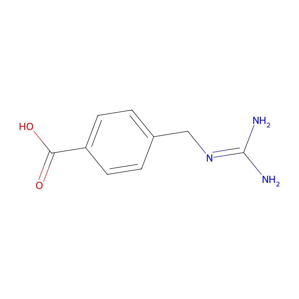 4-{[(Diaminomethylidene)amino]methyl}benzoic acid molecular structure, CAS 41651-87-0