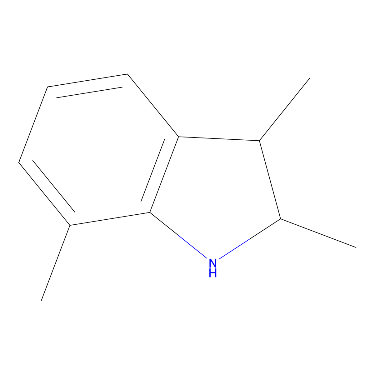 2,3,7-Trimethylindoline molecular structure, CAS 41652-83-9