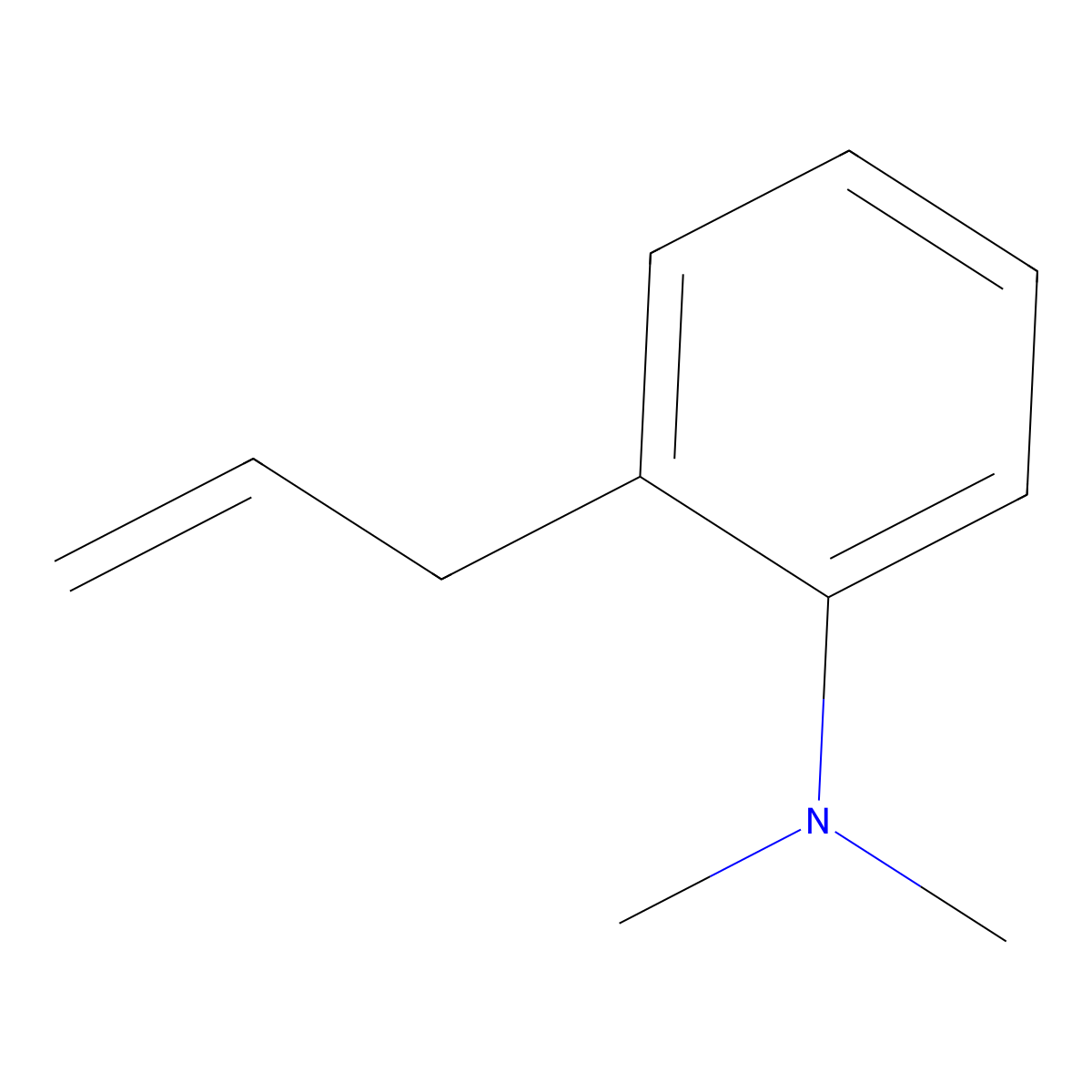 2-allyl-N,N-dimethylaniline molecular structure, CAS 41652-86-2