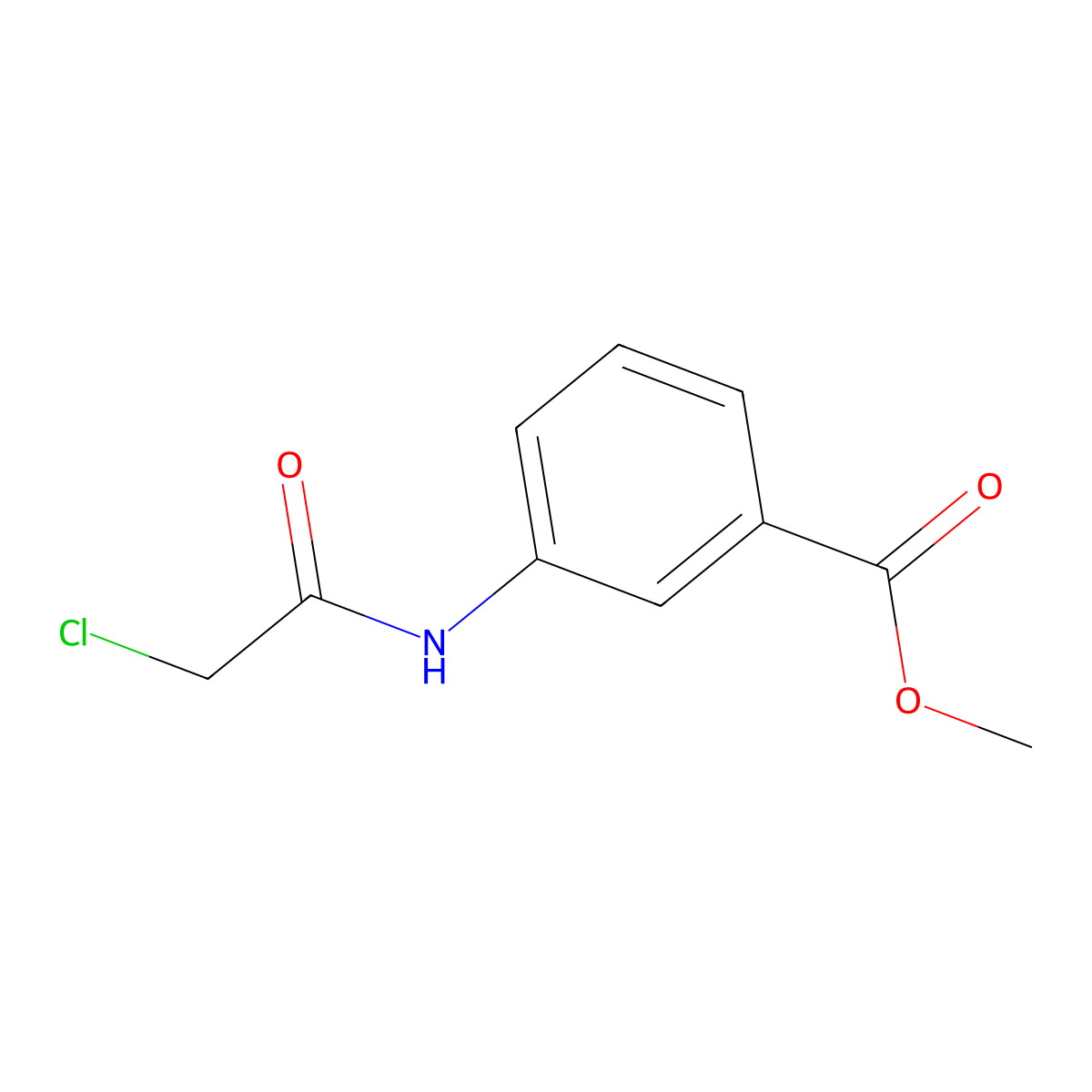 Methyl 3-(2-chloroacetamido)benzoate molecular structure, CAS 41653-05-8
