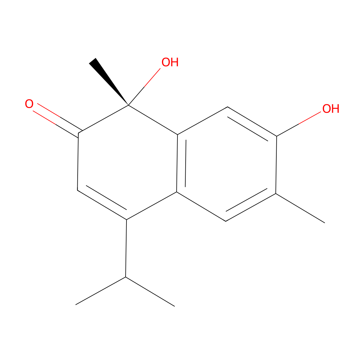 (1R)-1,7-Dihydroxy-1,6-dimethyl-4-(1-methylethyl)-2(1H)-naphthalenone molecular structure, CAS 41653-72-9