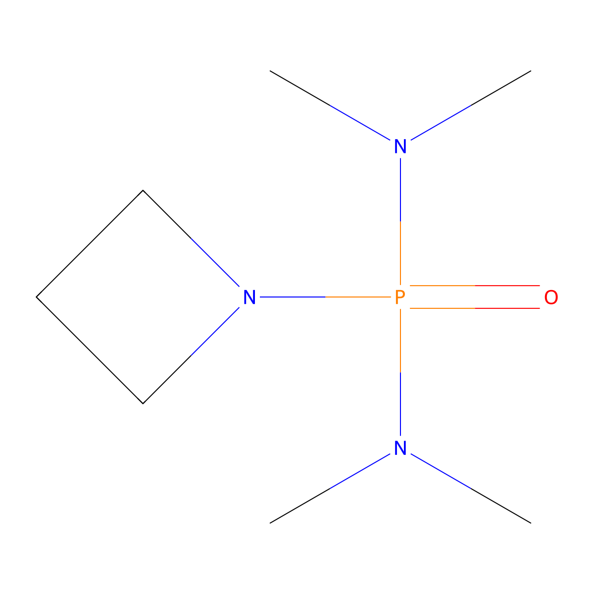 P-Azetidin-1-yl-N,N,N',N'-tetramethylphosphonic diamide molecular structure, CAS 41657-48-1