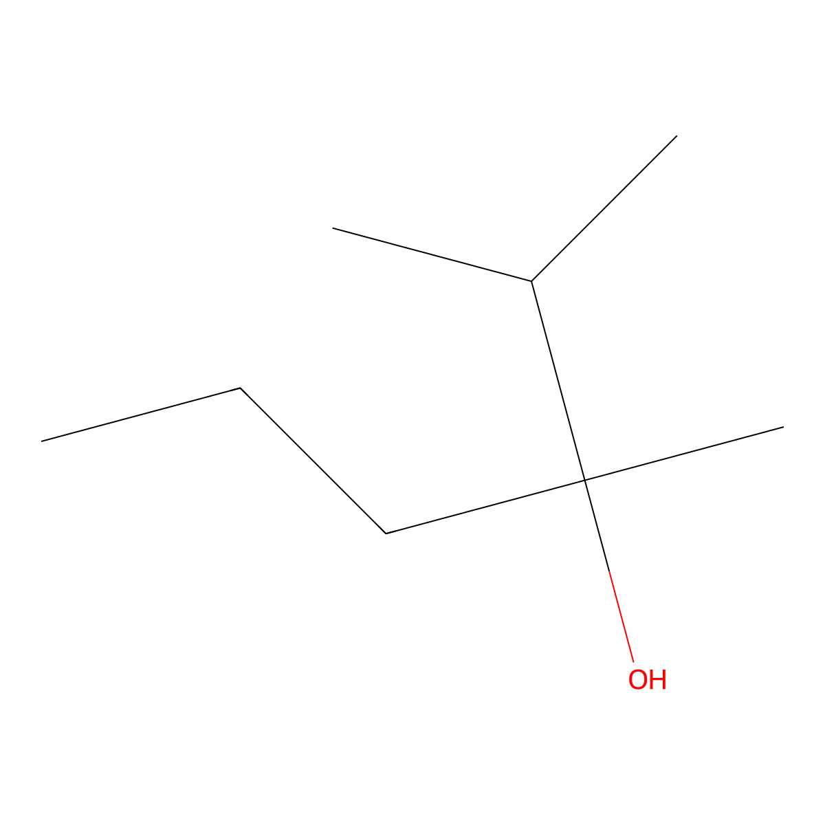 2,3-Dimethyl-3-hexanol molecular structure, CAS 4166-46-5