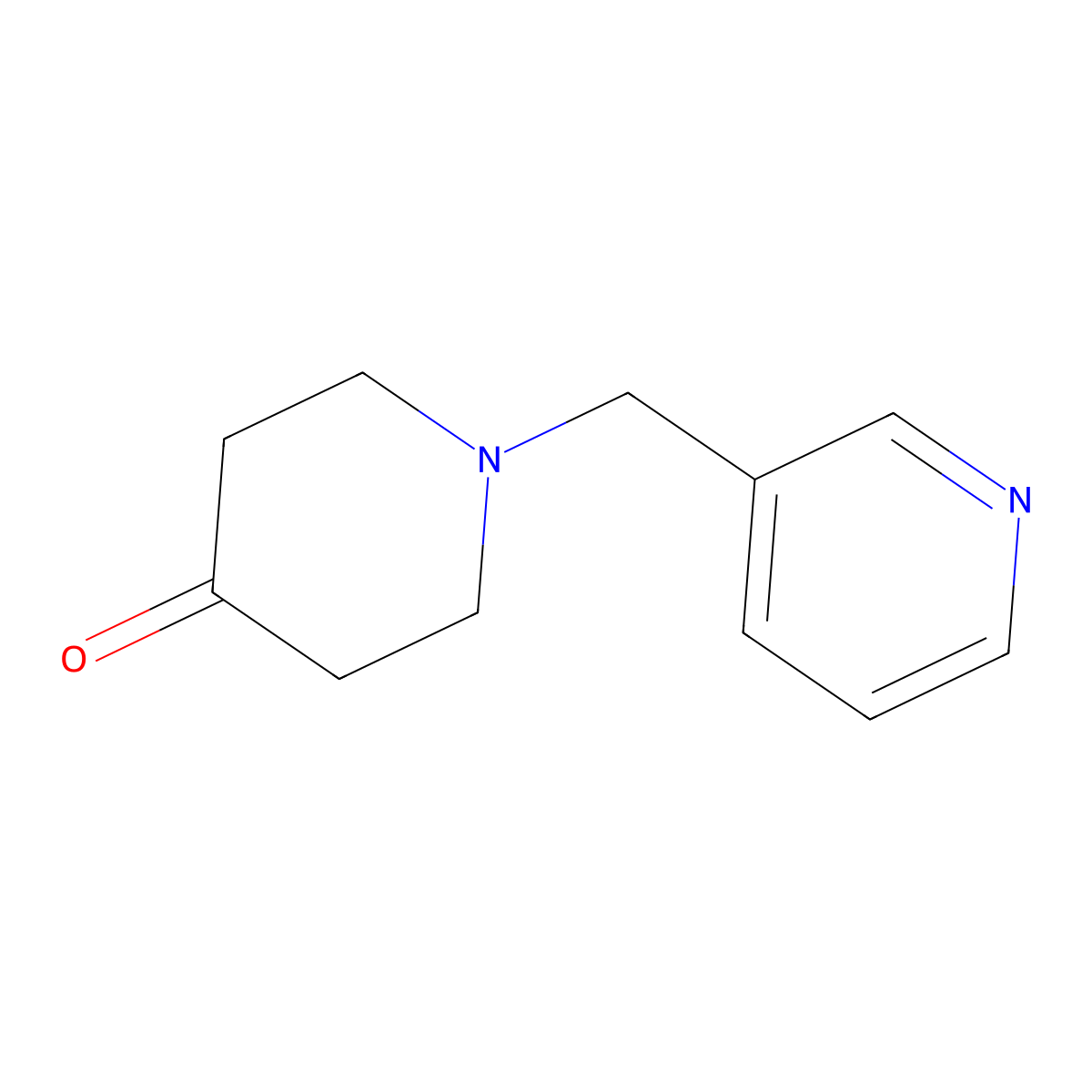 1-(Pyridin-3-ylmethyl)piperidin-4-one molecular structure, CAS 41661-57-8