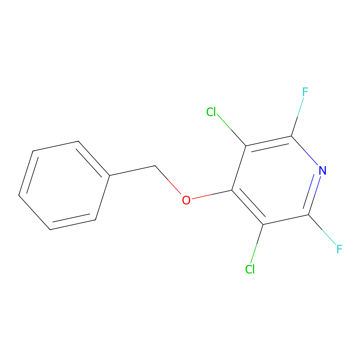 3,5-Dichloro-2,6-difluoro-4-benzyloxypyridine molecular structure, CAS 41662-64-0