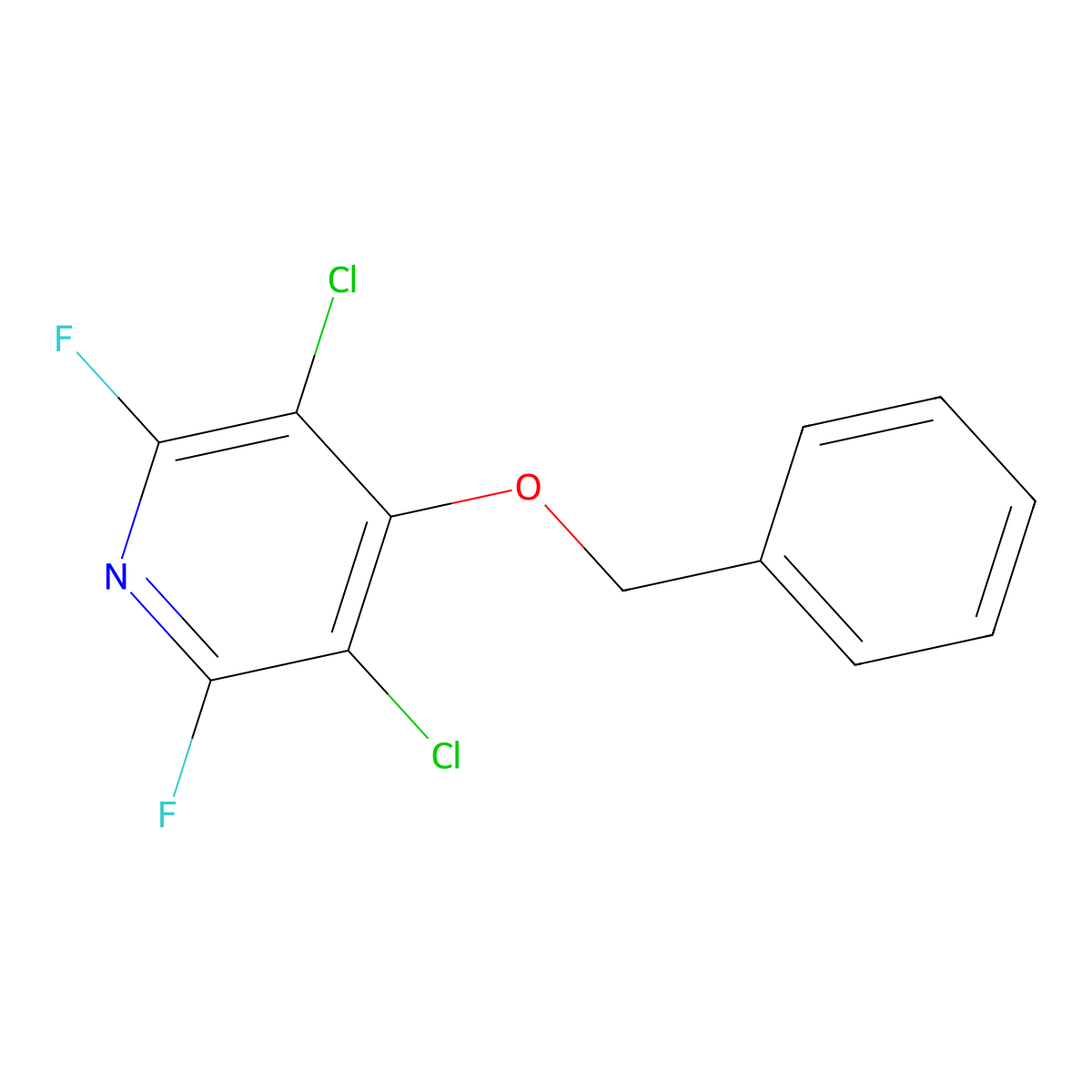 3,5-Dichloro-2,6-difluoro-4-benzyloxypyridine molecular structure, CAS 41662-64-0