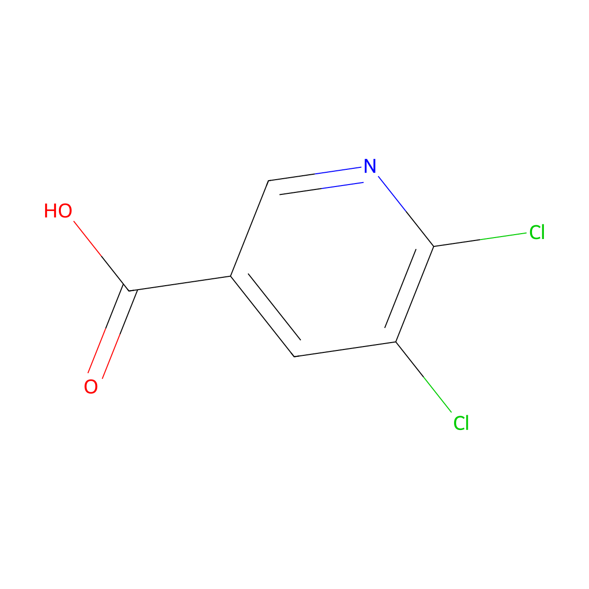 5,6-Dichloronicotinic acid molecular structure, CAS 41667-95-2