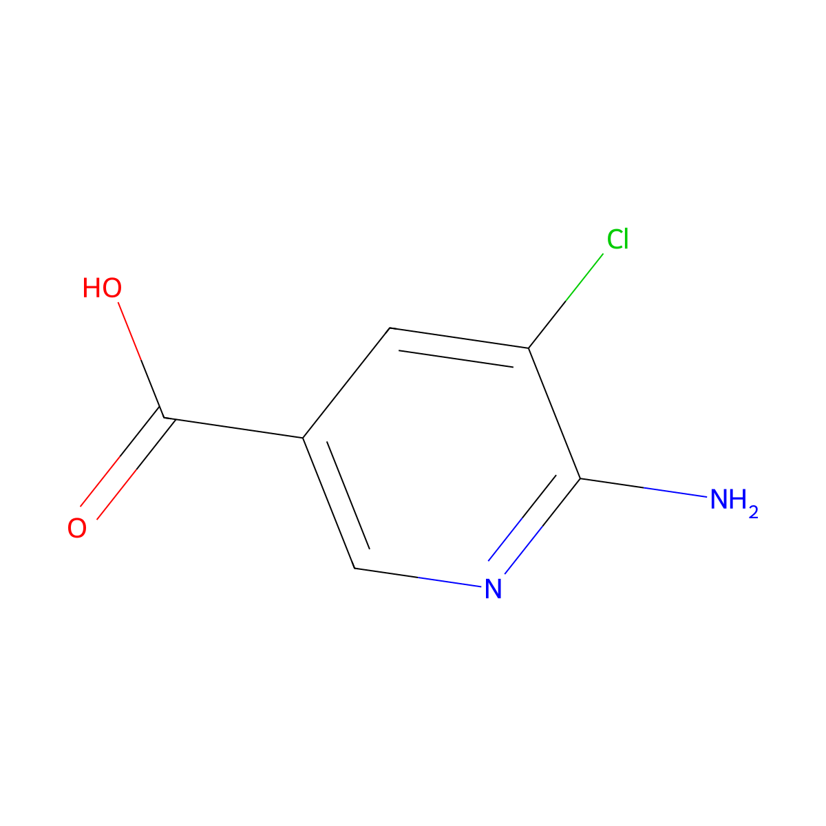 6-Amino-5-chloropyridine-3-carboxylic acid molecular structure, CAS 41668-11-5