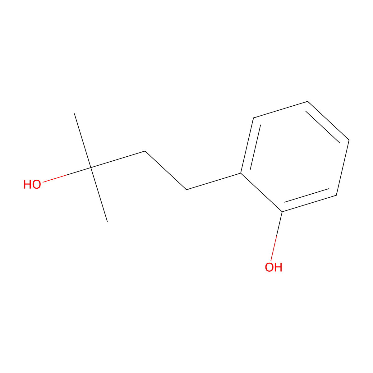 2-(3-Hydroxy-3-methylbutyl)phenol molecular structure, CAS 4167-73-1