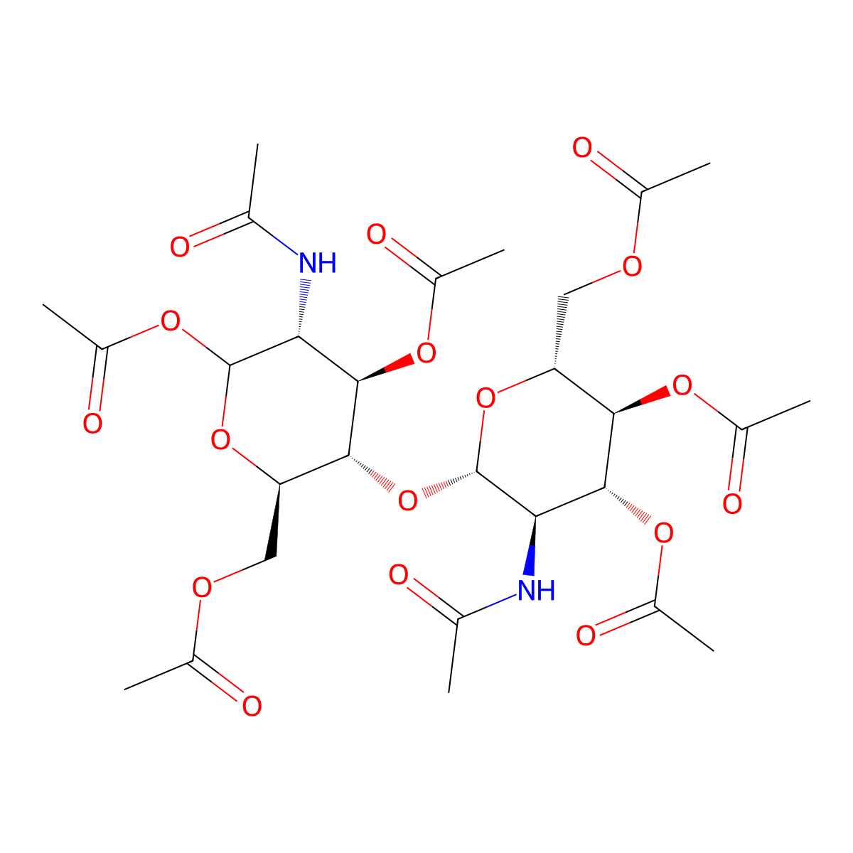 Chitobiose octaacetate molecular structure, CAS 41670-99-9