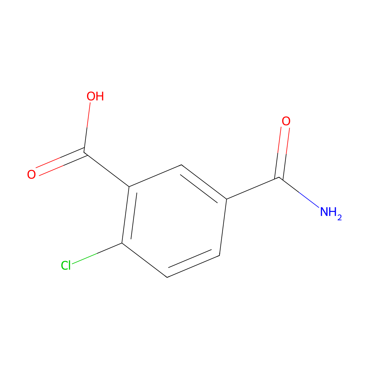 5-Carbamoyl-2-chlorobenzoic acid molecular structure, CAS 41683-96-9