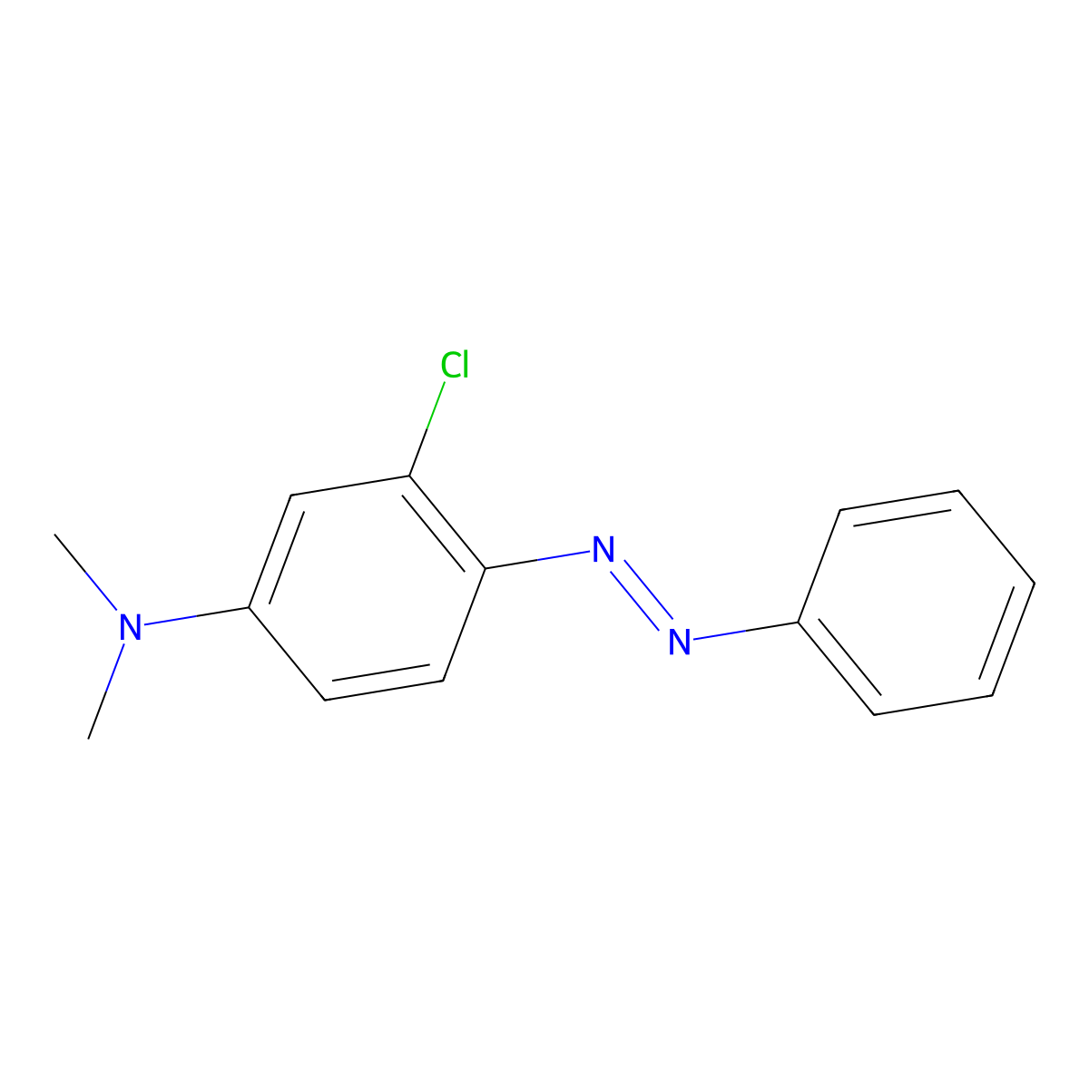 3-Chloro-N,N-dimethyl-4-(phenyldiazenyl)aniline molecular structure, CAS 416839-02-6