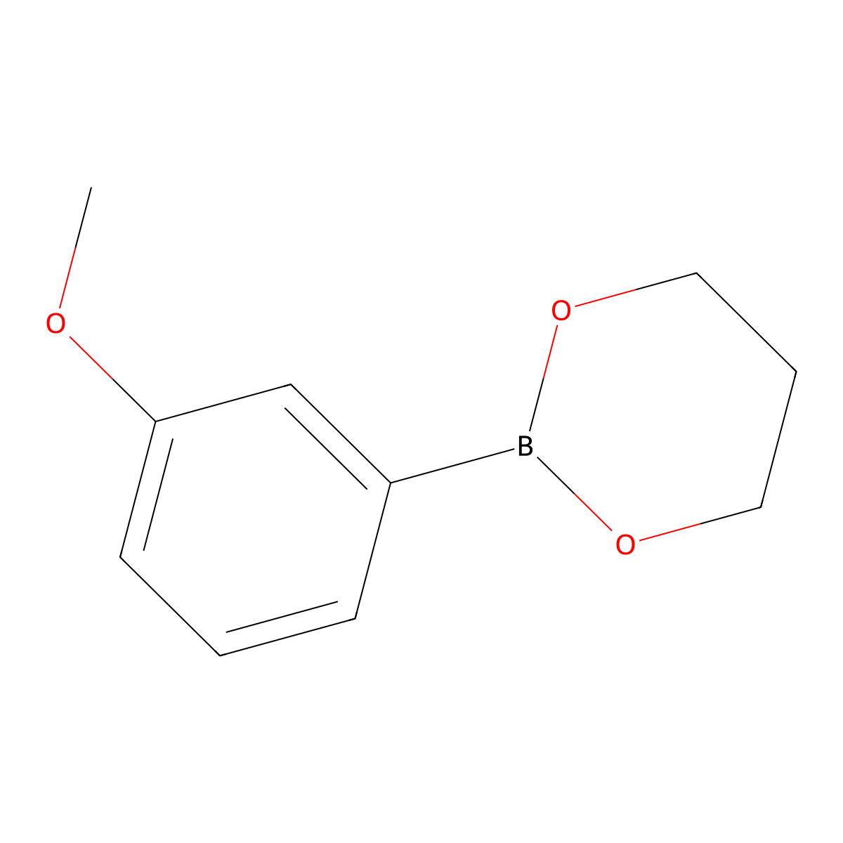 2-(3-Methoxyphenyl)-1,3,2-dioxaborinane molecular structure, CAS 416839-37-7