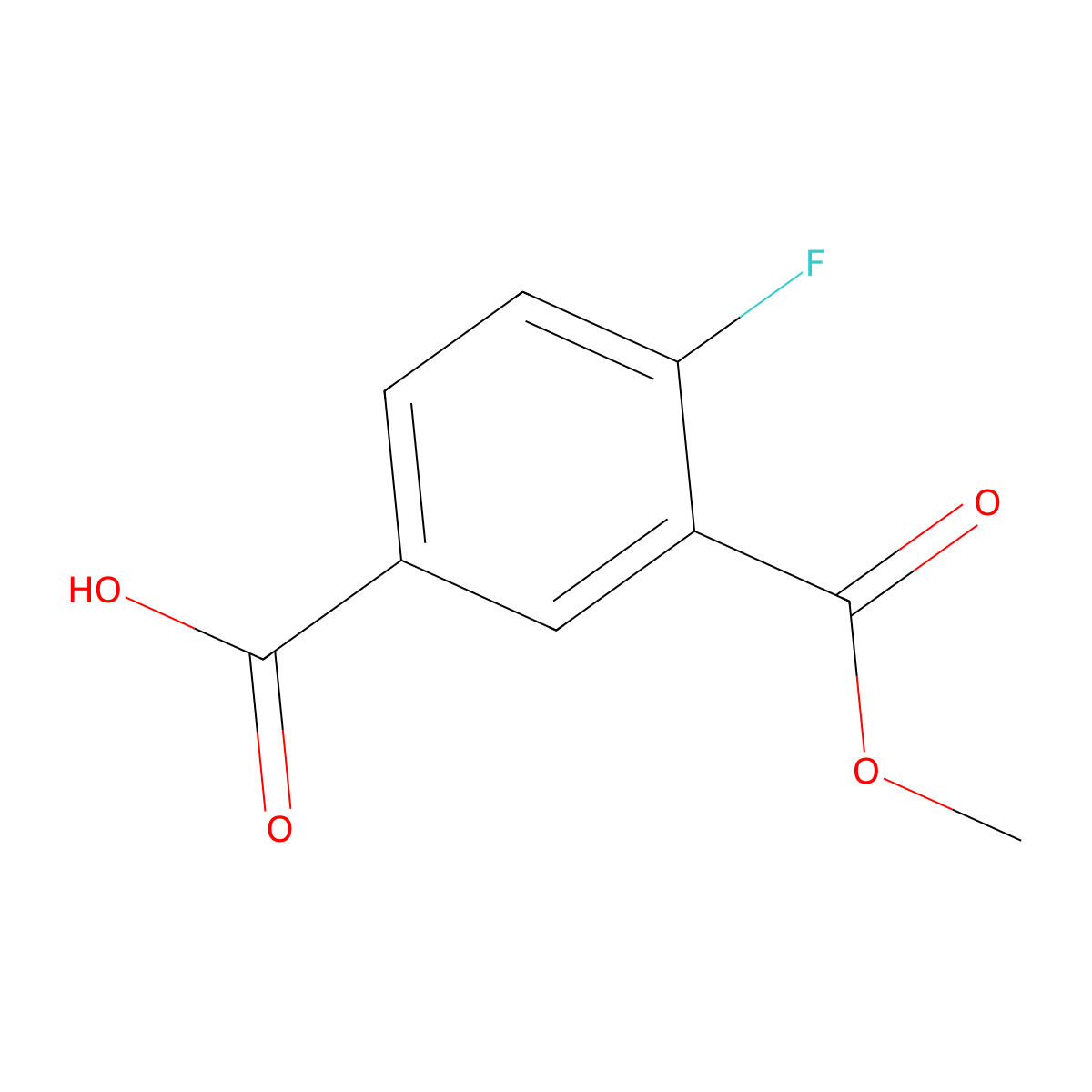 4-Fluoro-3-(methoxycarbonyl)benzoic acid molecular structure, CAS 41684-09-7