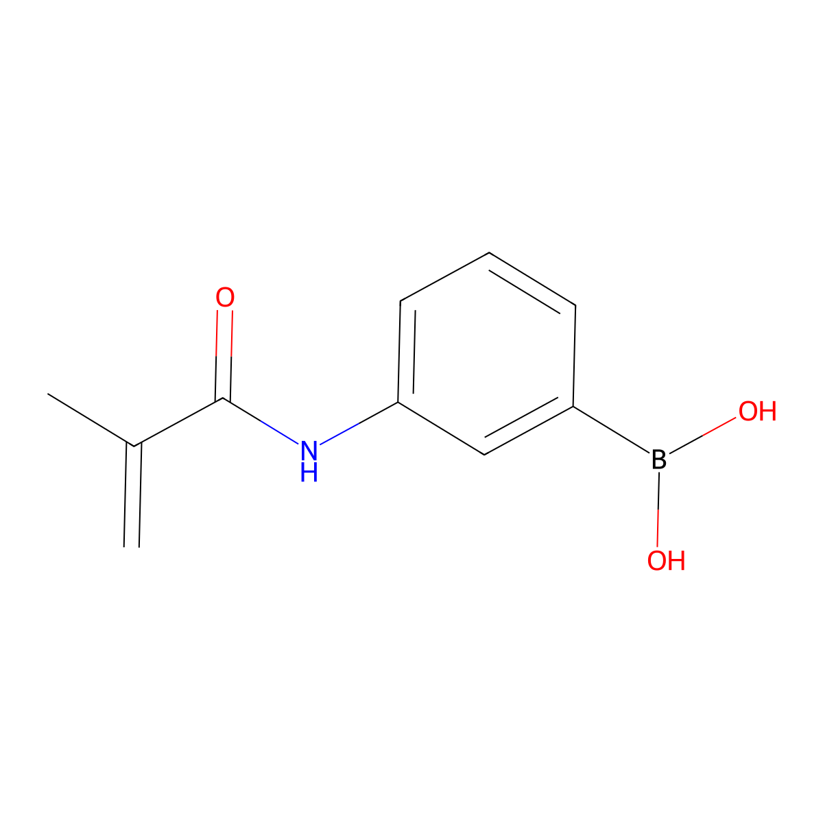 3-Methacrylamidophenylboronic Acid molecular structure, CAS 41685-84-1