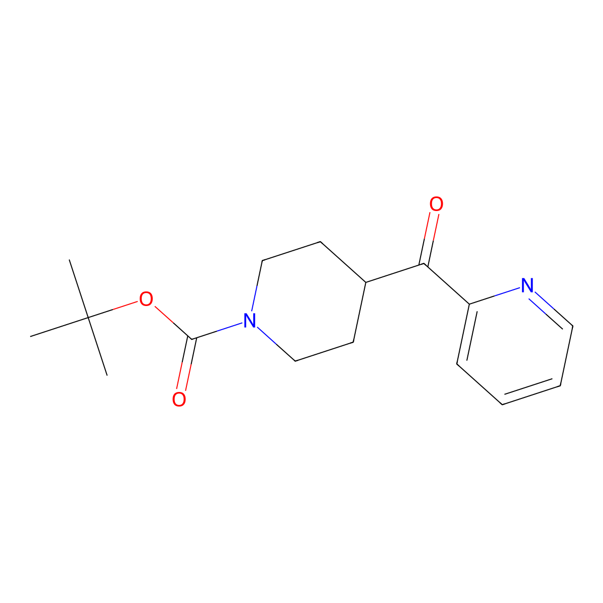 1,1-Dimethylethyl 4-(2-pyridinylcarbonyl)-1-piperidinecarboxylate molecular structure, CAS 416852-19-2