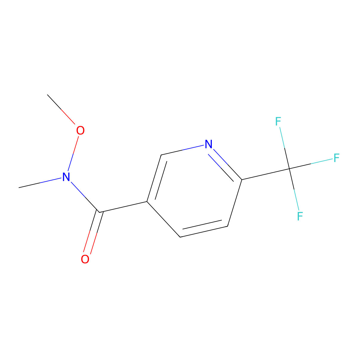N-methoxy-N-methyl-6-(trifluoromethyl)nicotinamide molecular structure, CAS 416852-53-4