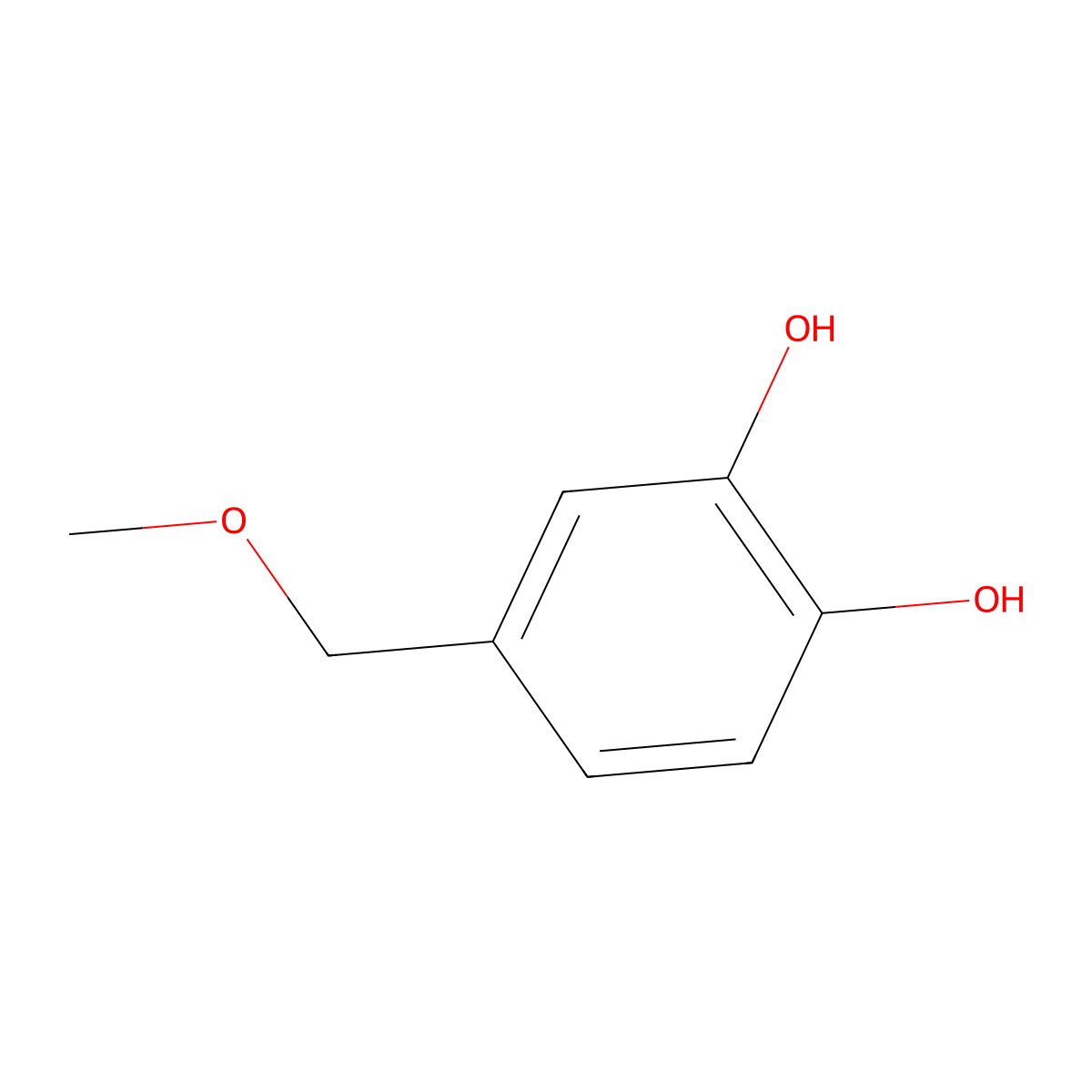 4-(Methoxymethyl)-1,2-benzenediol molecular structure, CAS 416857-10-8