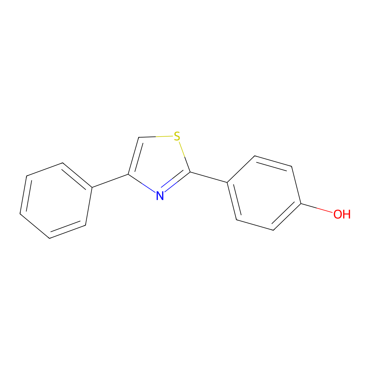 4-(4-Phenyl-1,3-thiazol-2-yl)phenol molecular structure, CAS 416859-97-7