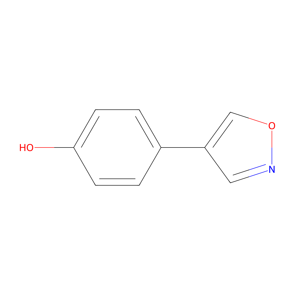 4-(1,2-Oxazol-4-yl)phenol molecular structure, CAS 416860-20-3