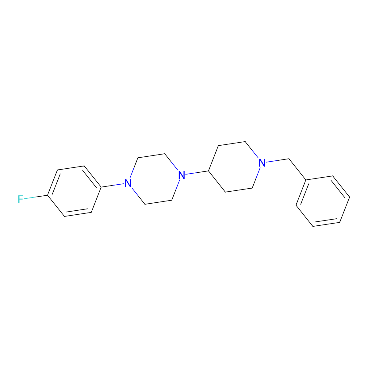 1-(1-Benzylpiperidin-4-yl)-4-(4-fluorophenyl)piperazine molecular structure, CAS 416861-39-7