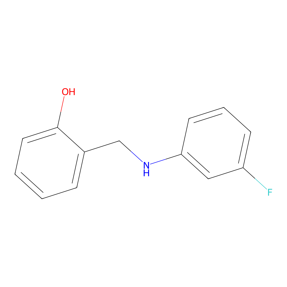 2-{[(3-Fluorophenyl)amino]methyl}phenol molecular structure, CAS 416861-70-6