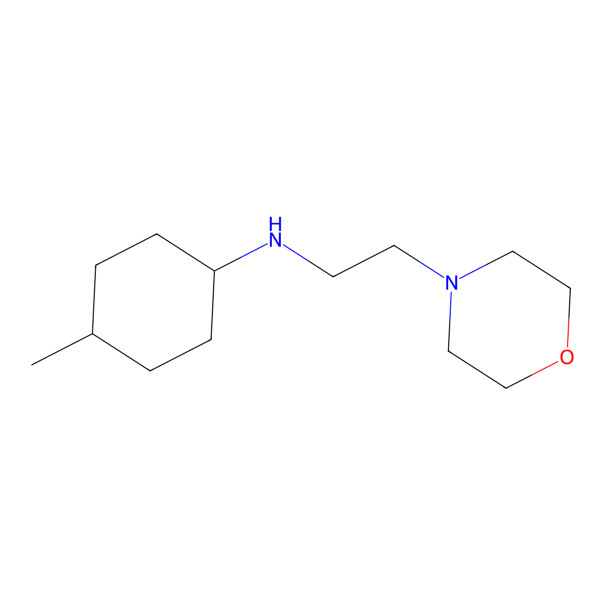 4-methyl-N-(2-morpholin-4-ylethyl)cyclohexan-1-amine molecular structure, CAS 416861-77-3
