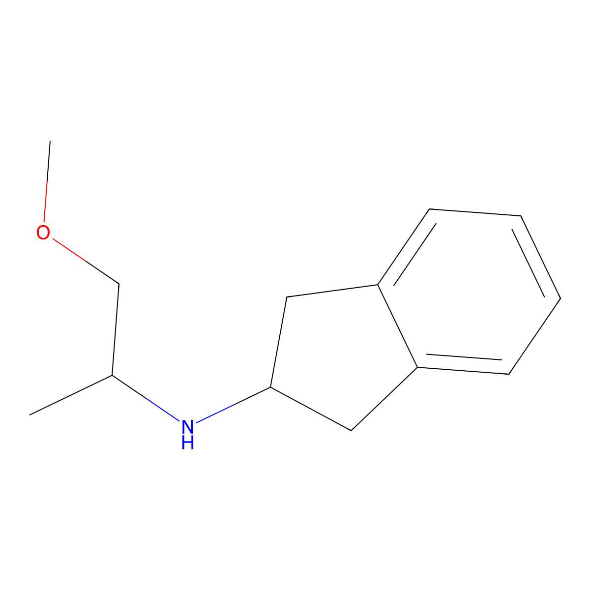 N-(1-methoxypropan-2-yl)-2,3-dihydro-1H-inden-2-amine molecular structure, CAS 416861-87-5