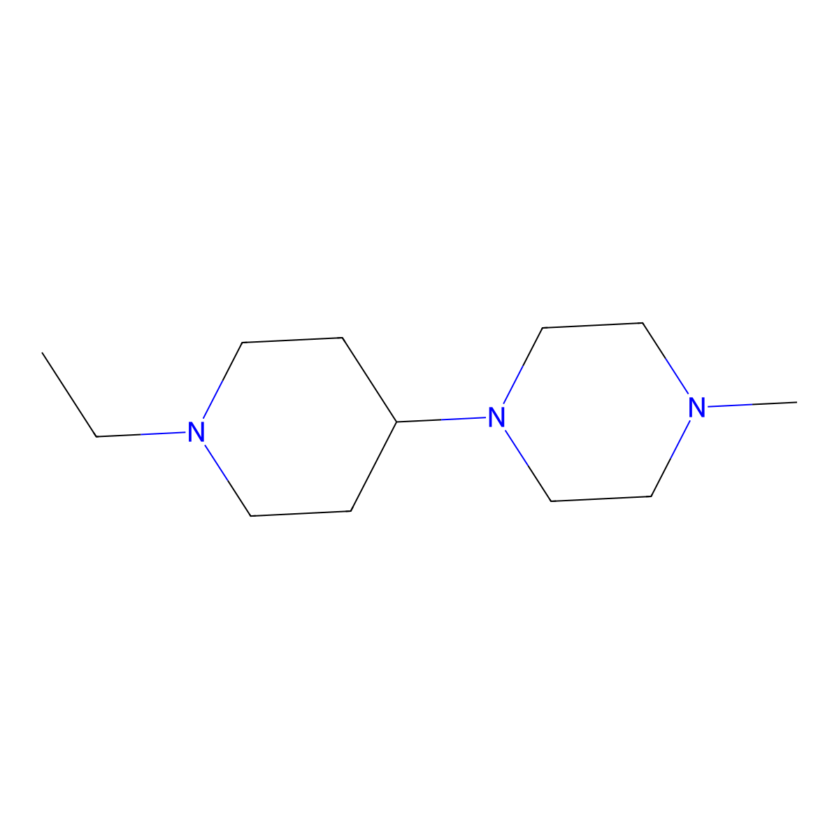 Piperazine, 1-(1-ethyl-4-piperidinyl)-4-methyl-(9CI) molecular structure, CAS 416861-95-5