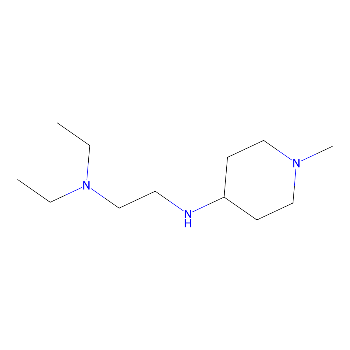 N,N-Diethyl-N'-(1-methyl-piperidin-4-yl)-ethane-1,2-diamine molecular structure, CAS 416862-42-5