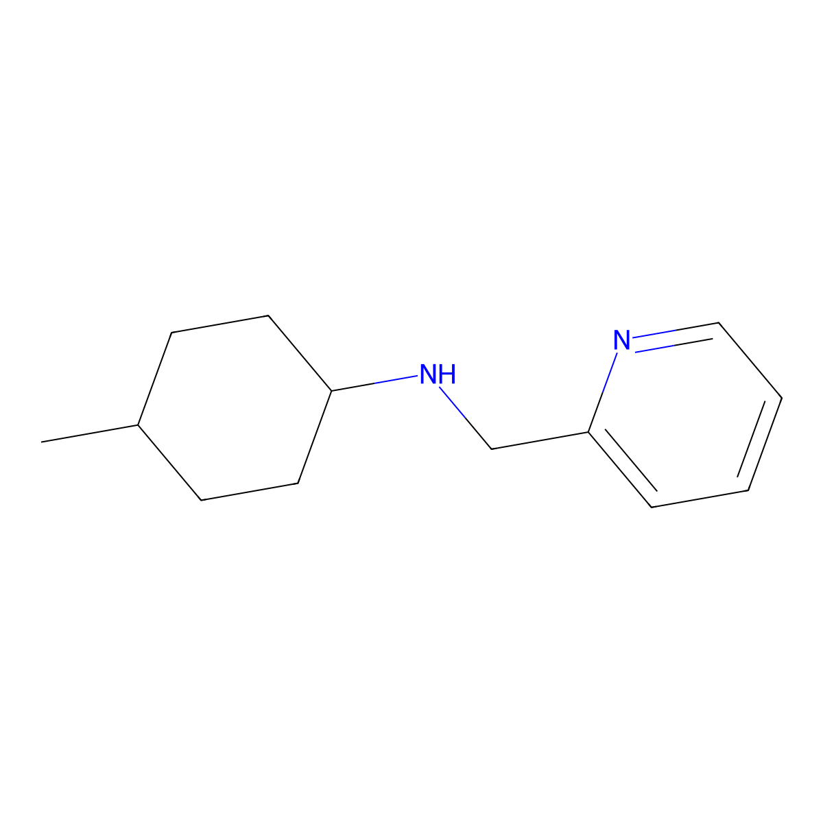 4-methyl-N-(pyridin-2-ylmethyl)cyclohexan-1-amine molecular structure, CAS 416862-84-5