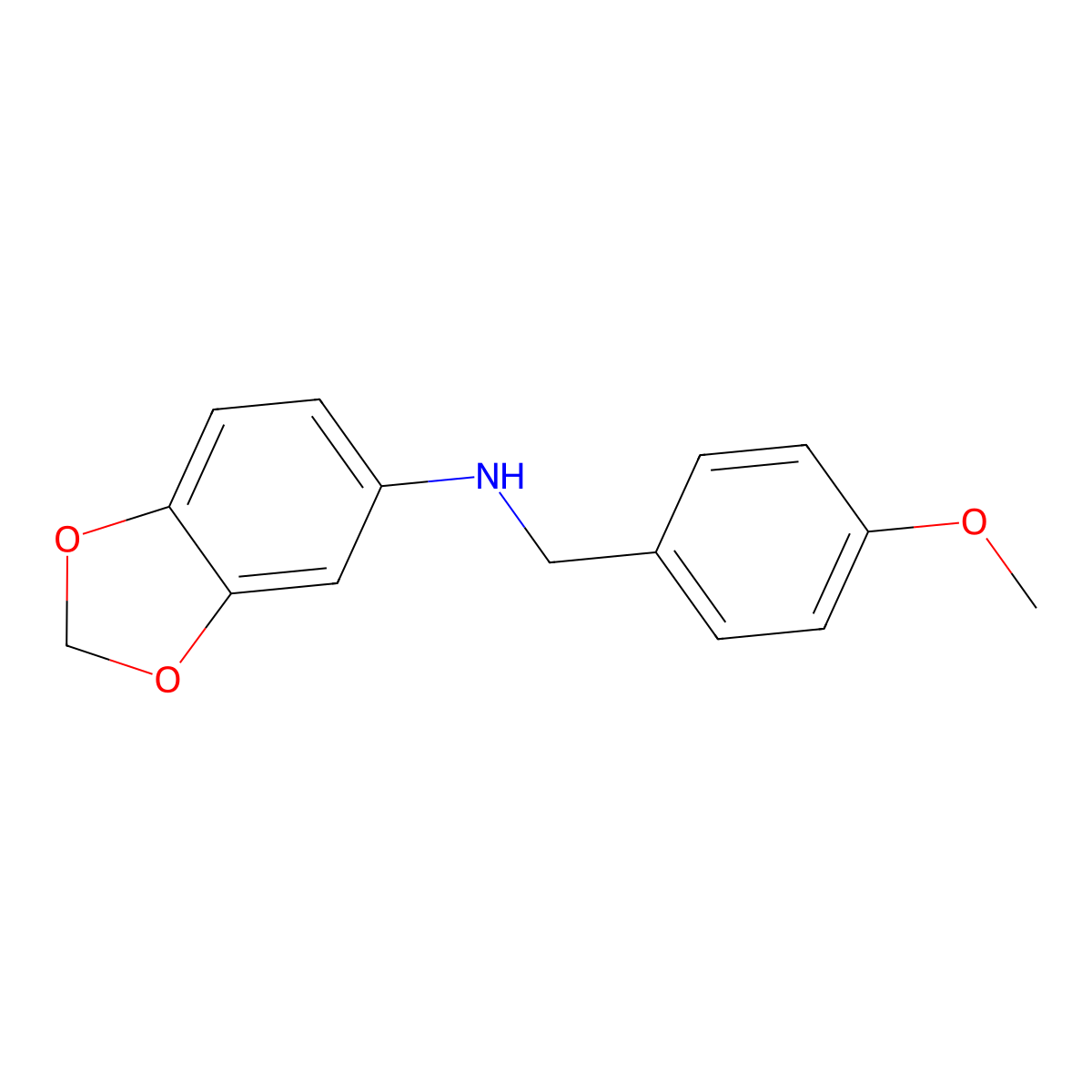 N-(4-Methoxybenzyl)benzo[d][1,3]dioxol-5-amine molecular structure, CAS 416863-67-7