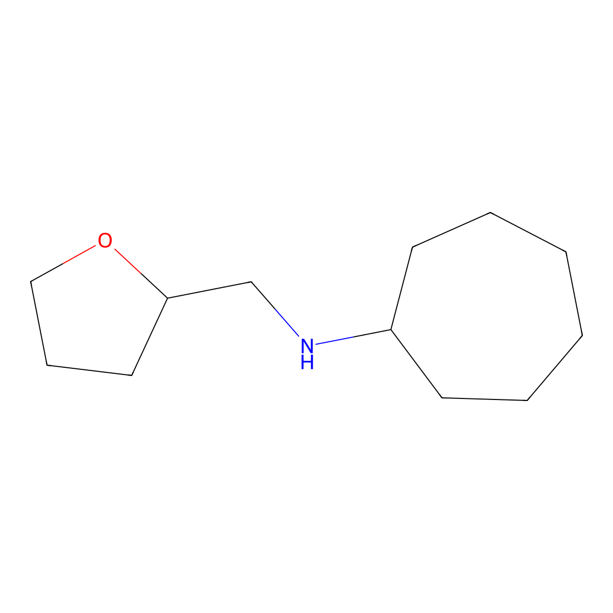 N-((Tetrahydrofuran-2-yl)methyl)cycloheptanamine molecular structure, CAS 416864-69-2