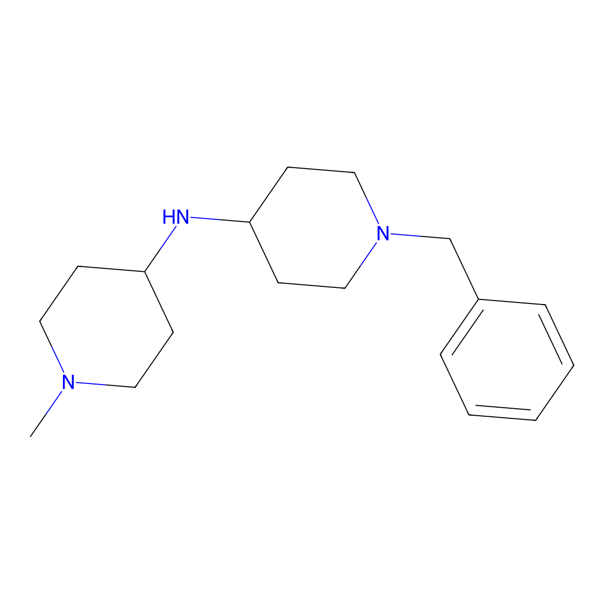 N-(1-benzylpiperidin-4-yl)-1-methylpiperidin-4-amine molecular structure, CAS 416865-84-4