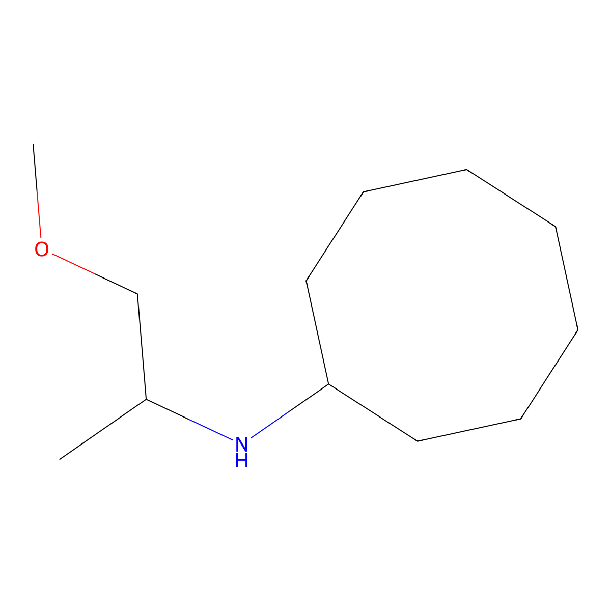 N-(1-methoxypropan-2-yl)cyclooctanamine molecular structure, CAS 416866-32-5