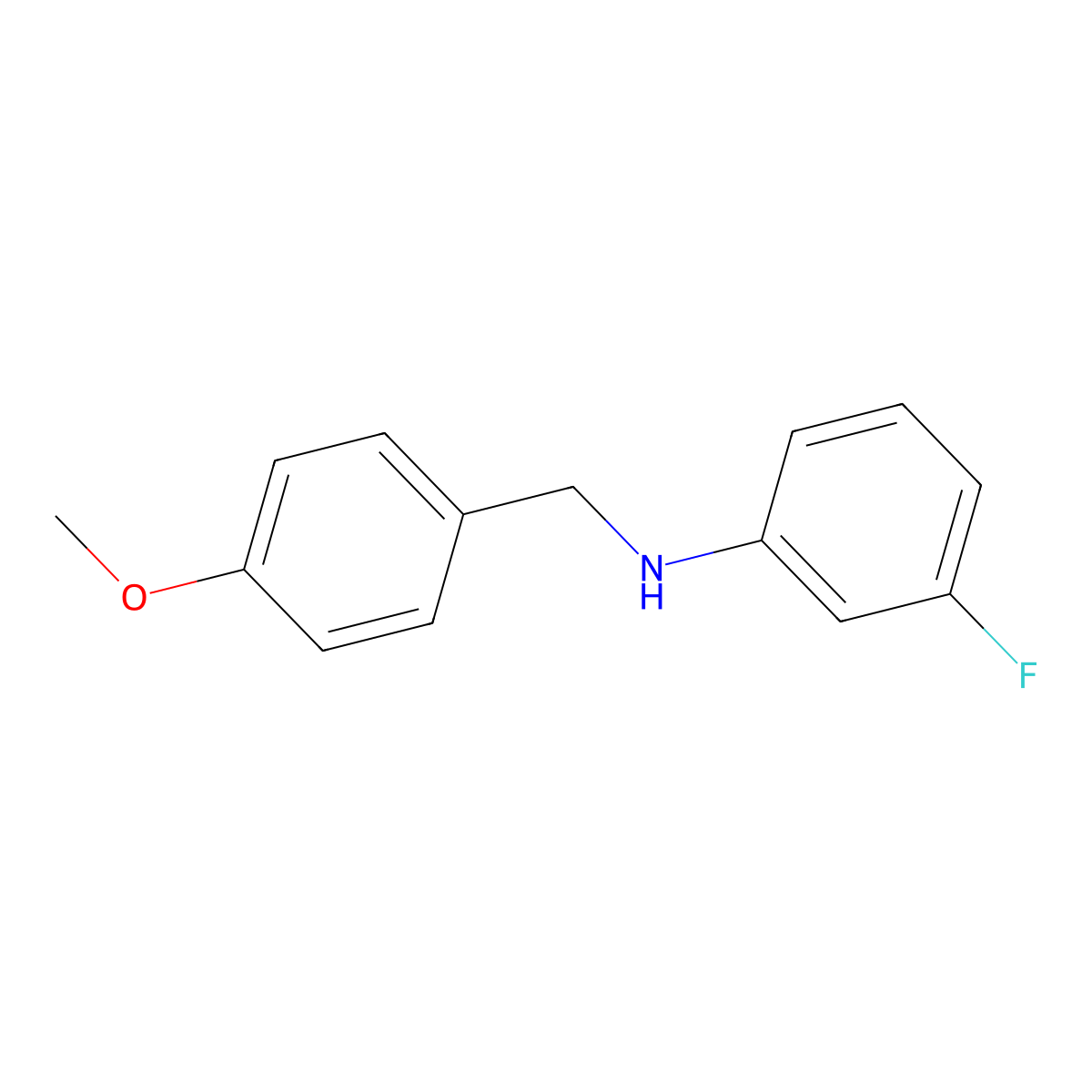 3-fluoro-N-[(4-methoxyphenyl)methyl]aniline molecular structure, CAS 416866-61-0