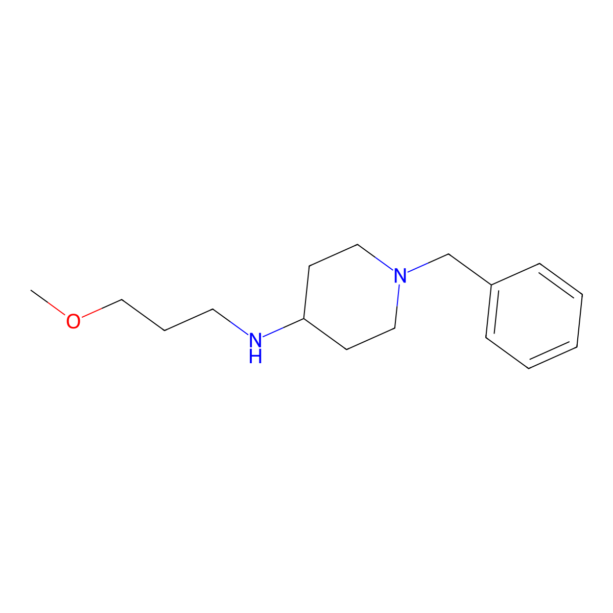 1-benzyl-N-(3-methoxypropyl)piperidin-4-amine molecular structure, CAS 416867-67-9