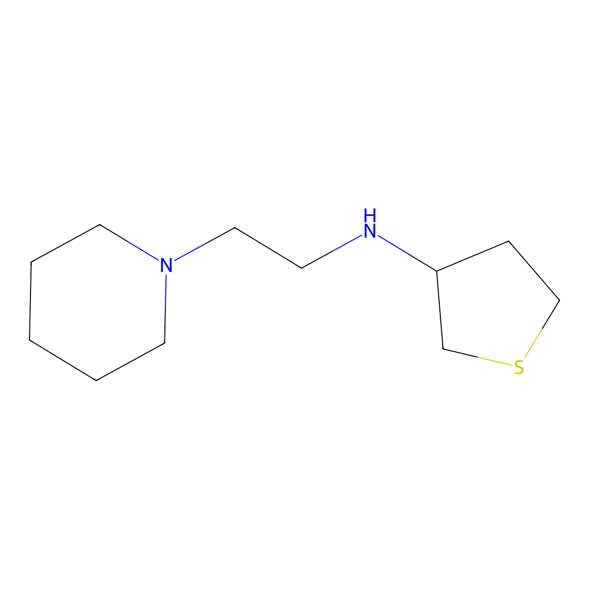 N-[2-(Piperidin-1-YL)ethyl]thiolan-3-amine molecular structure, CAS 416867-99-7