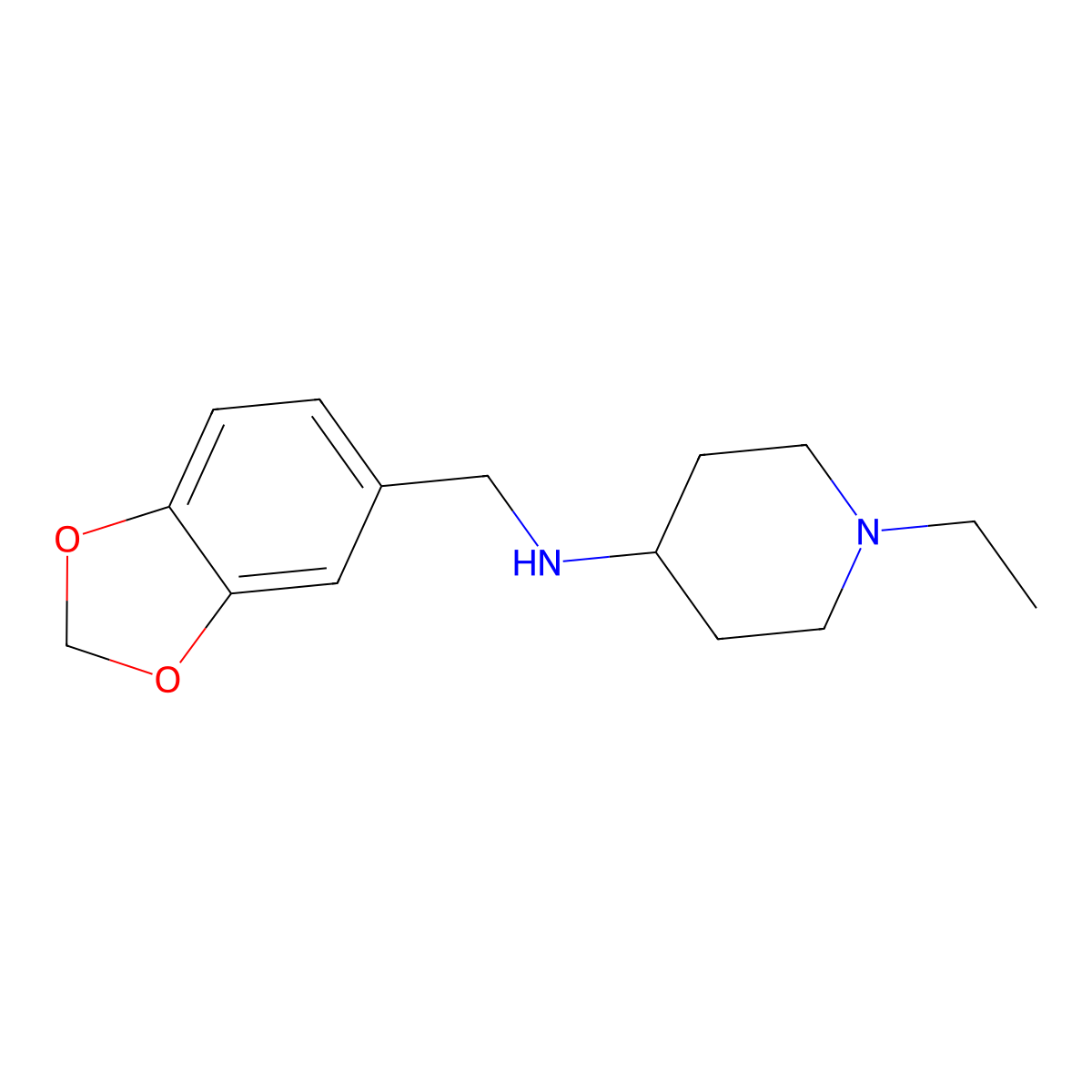 N-(1,3-benzodioxol-5-ylmethyl)-1-ethylpiperidin-4-amine molecular structure, CAS 416868-09-2