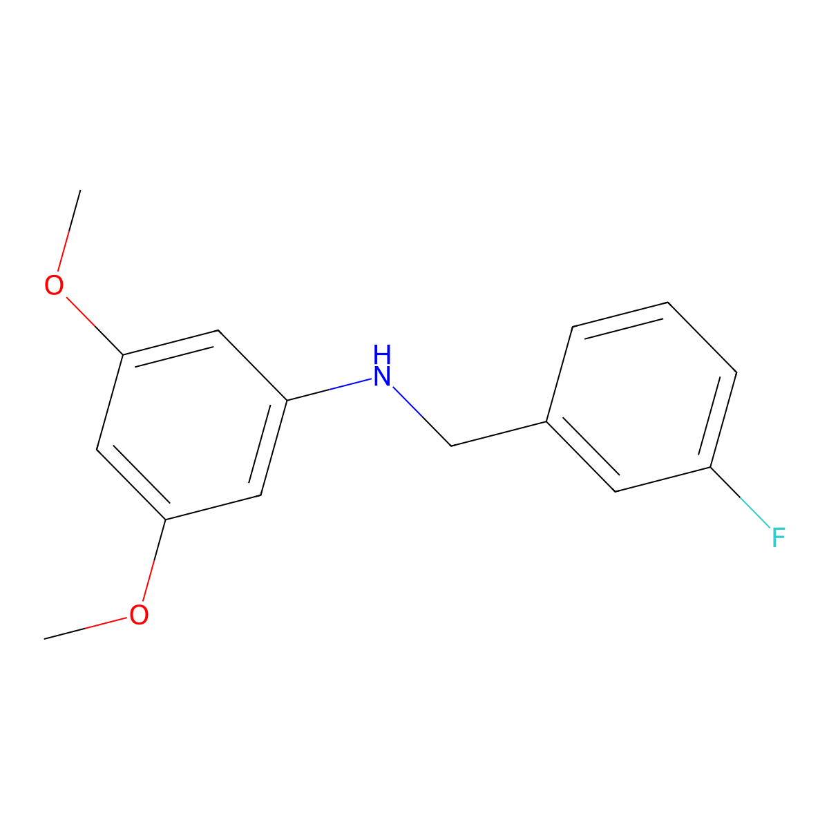 N-(3-Fluorobenzyl)-3,5-dimethoxyaniline molecular structure, CAS 416868-24-1