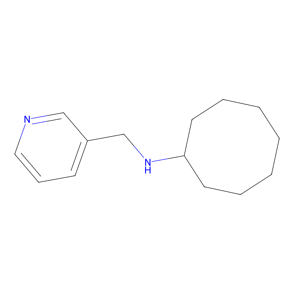 N-(pyridin-3-ylmethyl)cyclooctanamine molecular structure, CAS 416868-47-8