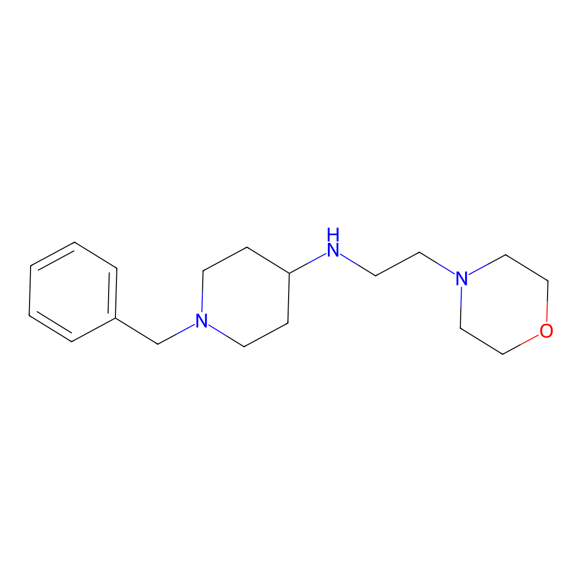 1-benzyl-N-(2-morpholin-4-ylethyl)piperidin-4-amine molecular structure, CAS 416868-97-8