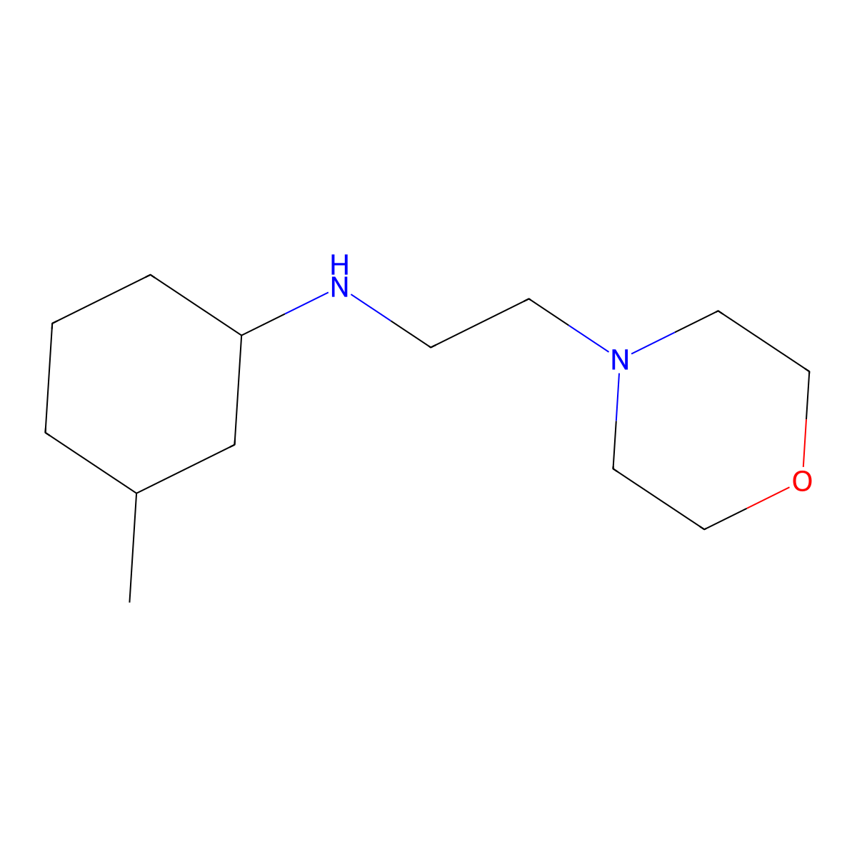 3-methyl-N-(2-morpholin-4-ylethyl)cyclohexan-1-amine molecular structure, CAS 416869-51-7