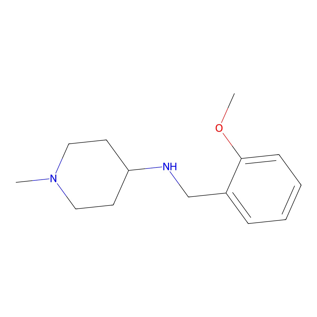 (2-Methoxy-benzyl)-(1-methyl-piperidin-4-yl)-amine molecular structure, CAS 416869-87-9