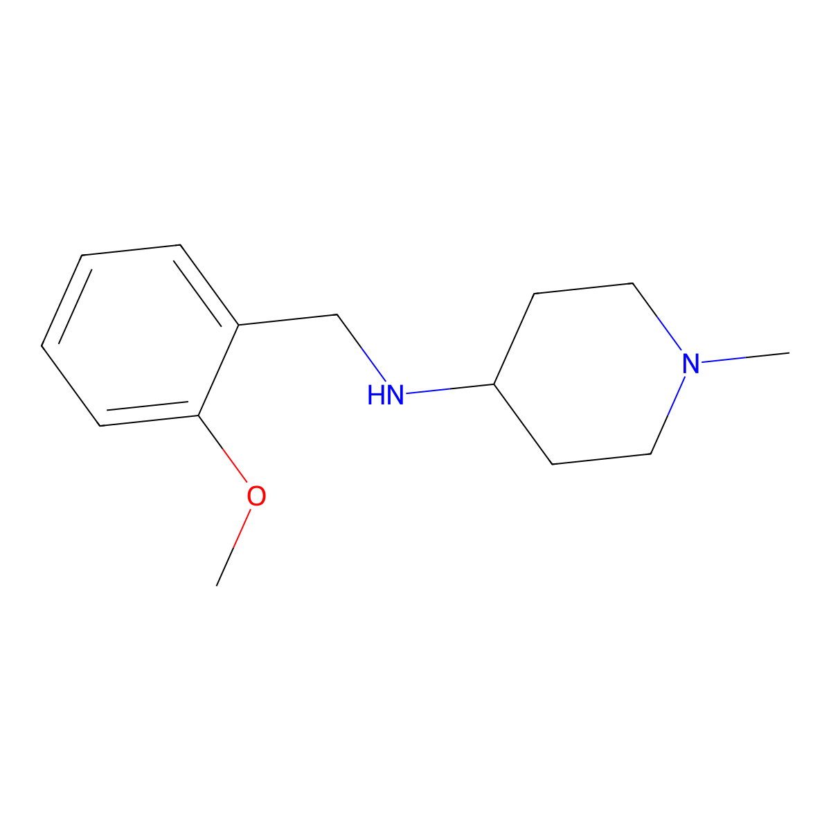 (2-Methoxy-benzyl)-(1-methyl-piperidin-4-yl)-amine molecular structure, CAS 416869-87-9