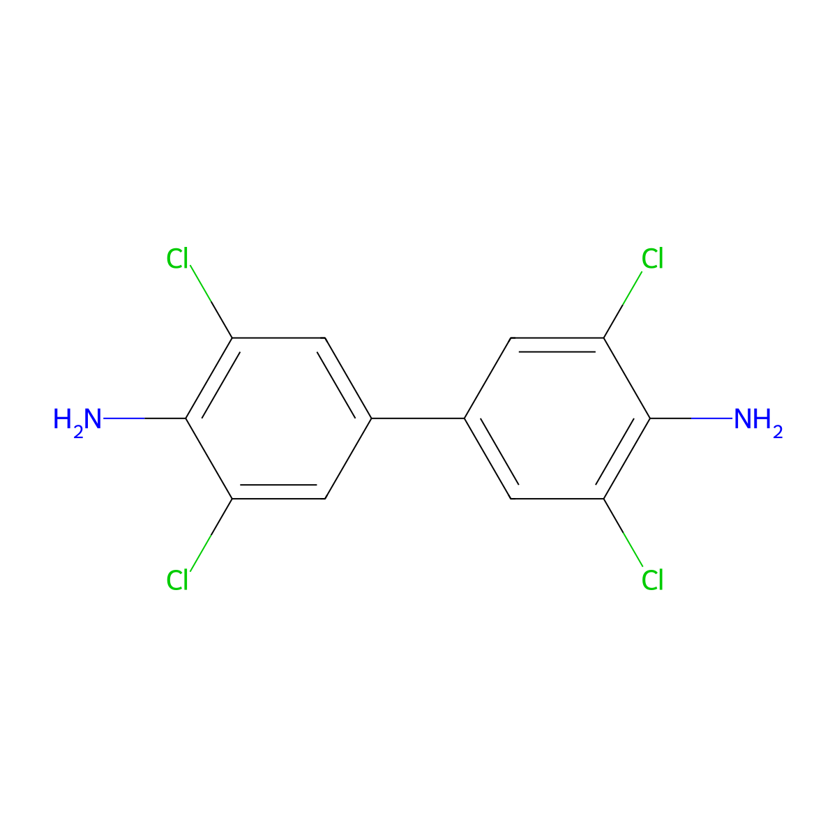 Benzidine, 3,3',5,5'-tetrachloro- molecular structure, CAS 41687-08-5