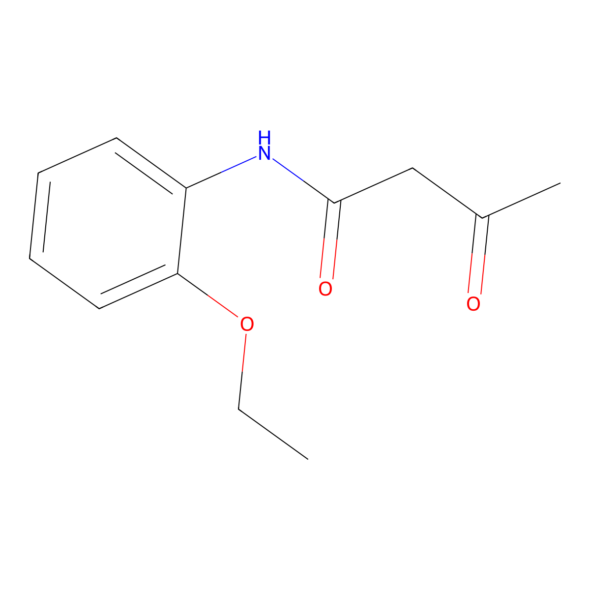N-(2-ethoxyphenyl)-3-oxobutanamide molecular structure, CAS 41687-09-6